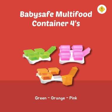Babysafe Multifood Container 4's Hijau