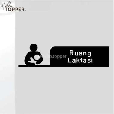 Sign Akrilik Ruang Laktasi Hollow UV Print Sign Board Putih 40x10