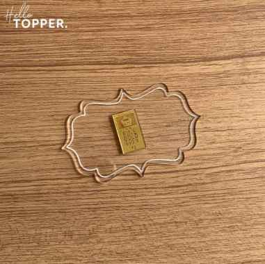 Dekorasi Mahar Scrapbook Frame Polos Akrilik Bening Ombak 10x6