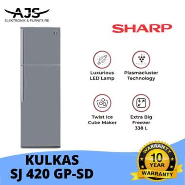 Kulkas Sharp SJ 420GP SD PLASMACLUSTER SJ-420GPSD