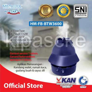 MISTY COOL Humidifier HM-FB-BTW3600 Kipas Angin Kabut Pelembab Udara