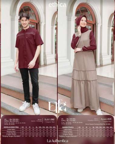 SARIMBIT ETHICA 2024 ELFA COUPLE 179 CASPIAN RED AYUMI 413 KAHFI 292 GAMIS XS