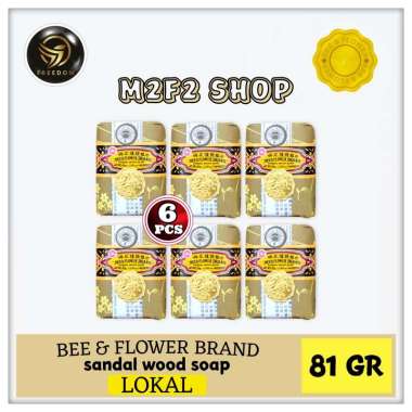 Bee & Flower Brand Sandalwood Soap Bar | Sabun Mandi Bunga & Tawon Aroma Kayu Cendana Batang - 81 gr