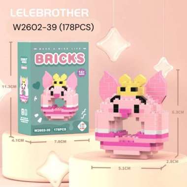 [tma] Mainan Mini Brick Karakter / Balok Susun Mini / Building Box Ledding Judy Rabbit Nick Fox / Cu