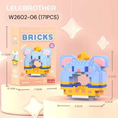 [tma] Mainan Mini Brick Karakter / Balok Susun Mini / Building Box Ledding Judy Rabbit Nick Fox / Cu