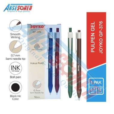 Aksesoren Pulpen Vokus Joyko BP-376 [1 Pack/12 Pcs] / Bolpoin Ballpoint Pena 1 Lusin / Bulpen Bulpoi