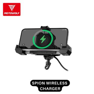 Motowolf Holder Hp Motor Anti Maling Phone Holder Wireless Usb Charger SPION CHARGER