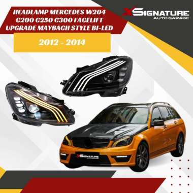 HEADLAMP MERCEDES W204 C200 C250 C300 FACELIFT UPGRADE MAYBACH STYLE