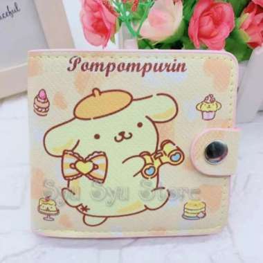 Dompet Klip HEART Kuromi My Melody Cinnamoroll Pochacco Hello Kitty POM