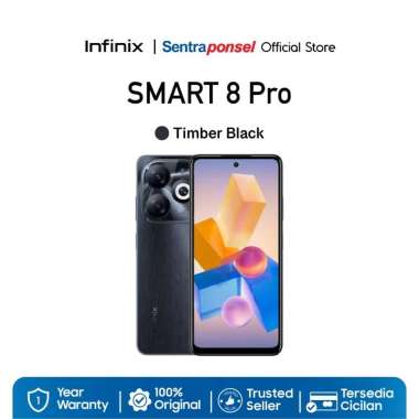 Infinix Smart 8 Pro - Helio G36 - 5000 mAh - Garansi Resmi Infinix 8GB+128GB Timber Black