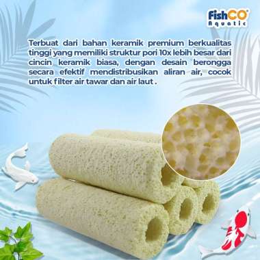 Media Filter Momogi Round Far Infrared Rumah Bakteri Bio Block 6Pcs
