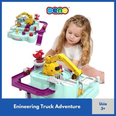 DENO Mainan Anak Mobil Petualangan Truk Teknik Engineering Truck Adventure