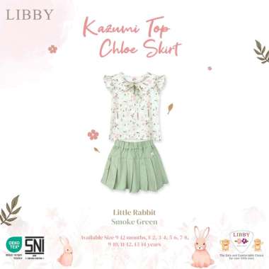 Libby - Kazumi Top & Chloe Skirt | Setelan Baju Rok Anak Perempuan RABBIT&GREEN 1-2y