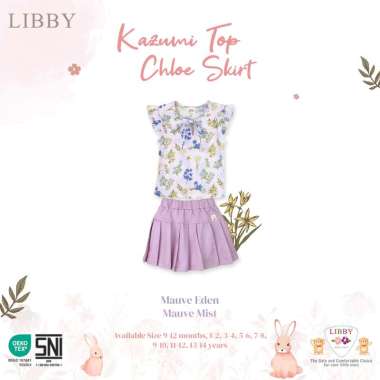 Libby - Kazumi Top & Chloe Skirt | Setelan Baju Rok Anak Perempuan EDEN&MAUVE 9-12m