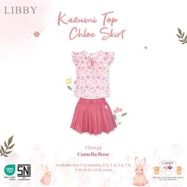 Libby - Kazumi Top & Chloe Skirt | Setelan Baju Rok Anak Perempuan FLOWPI&ROSE 5-6y