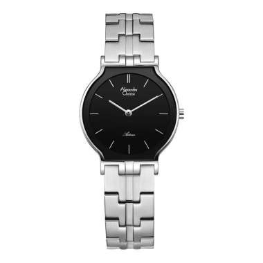 Jam Tangan Wanita Alexandre Christie Asteria AC 8410 LH BSSBA Ladies Black Dial Stainless Steel Stra