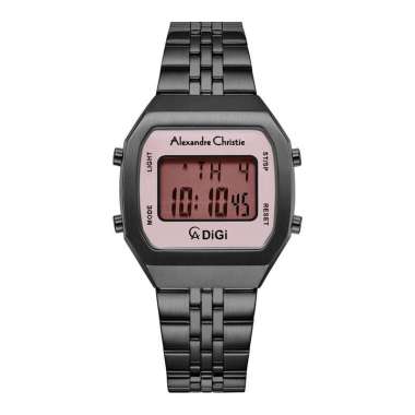 Jam Tangan Wanita Alexandre Christie AC 9403 Digital Full Stainless Steel - Hitam, Pink, Cokelat, Biru