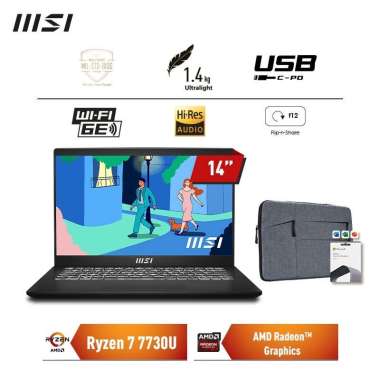 MSI Modern 14 C7M AMD Ryzen 7 7730U 16GB SSD 512GB 14" FHD IPS W11+OHS