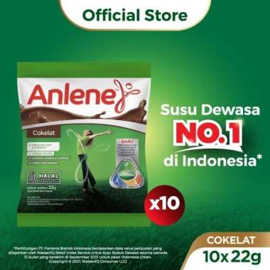 Anlene Susu Bubuk Dewasa Vanila 10 x 20g Sachet - Sususu Anlene Renteng Cokelat