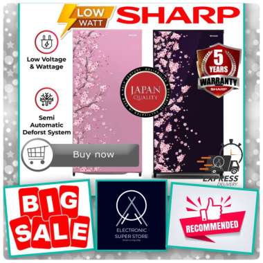 KULKAS SHARP SJ-N192D SJ192D SJ N192D 1 PINTU SUPER COOLING LEMARI ES 1 PINTU LOW WATT SHARP silver