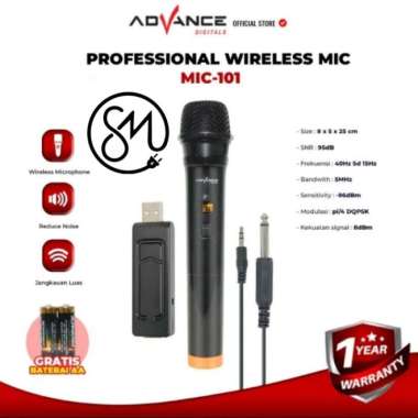 Microphone Advance MIC-101 PRO Digital Wireless Mic nirkabel MIC101PRO