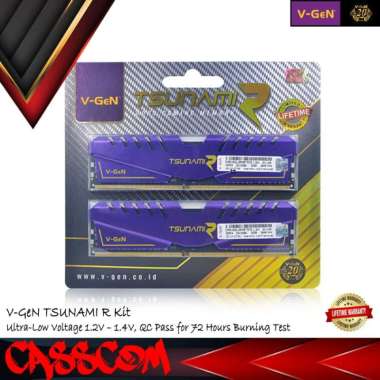 DDR4 V-GeN TSUNAMI R 32GB 2666MHz 2X16GB KIT RAM GAMING OVERCLOCK Vgen