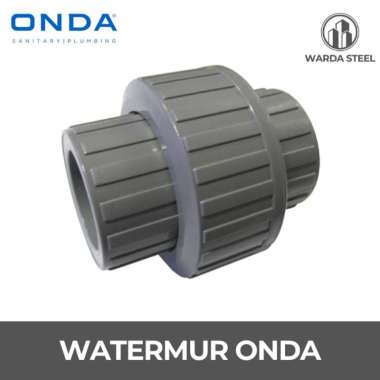 Watermur 1/2" PVC ONDA Polos - Union Socket Water Mur Moor Moer Inch