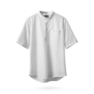 HEYLOOK Official - Baju Muslim KOKO EMIR Pria Lengan Pendek Baju Gamis Cowok Baju Kokoh Pria White X