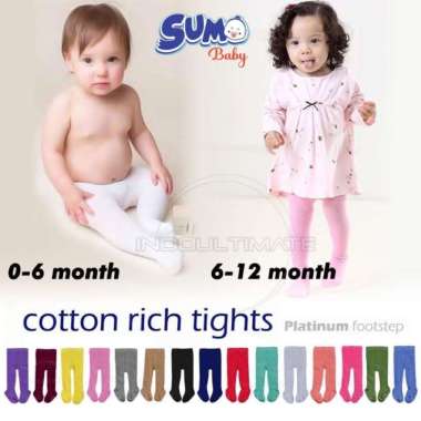 Legging bayi / Legging anak / Legging bayi polos / Celana bayi anak 6-12 bulan Putih