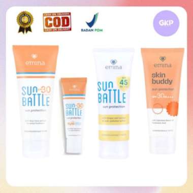 EMINA SUN BATTLE / SUNSCREEN Spf 30 60ml Spf 30 skin buddy Spf 45 Spf 30 23ml 100% ORIGINAL Spf 30 6