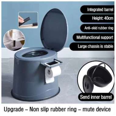 KURSI PISPOT KURSI TOILET PORTABLE TOILET TRAINING ANAK WC PORTABLE LANSIA IBU HAMIL PUTIH