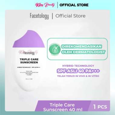 Facetology [NON COMEDOGENIC SUNSCREEN TESTED] Triple Care Sunscreen SPF 40 PA+++