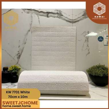 Kawaii Wallpaper - 10 meter x 70cm 1gulung Wallpaper Dinding 3D Brick Solid Color Character / wallpa