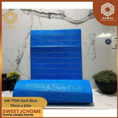 Kawaii Wallpaper - 10 meter x 70cm 1gulung Wallpaper Dinding 3D Brick Solid Color Character / wallpa