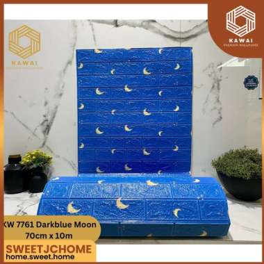 Kawaii Wallpaper - 10 meter x 70cm 1gulung Wallpaper Dinding 3D Brick Solid Color Character / wallpa