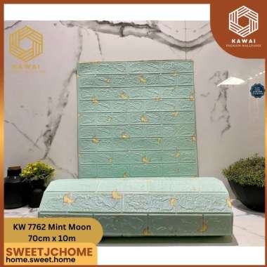 Kawaii Wallpaper - 10 meter x 70cm 1gulung Wallpaper Dinding 3D Brick Solid Color Character / wallpa