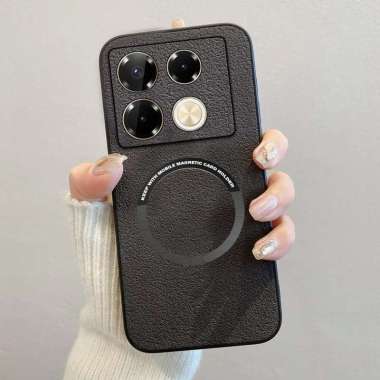 Softcase Infinix Note 40 Pro 4G / Note 40 Pro 5G / Note 40 Pro Plus 5G Luxury Magsafe Leather Magnet