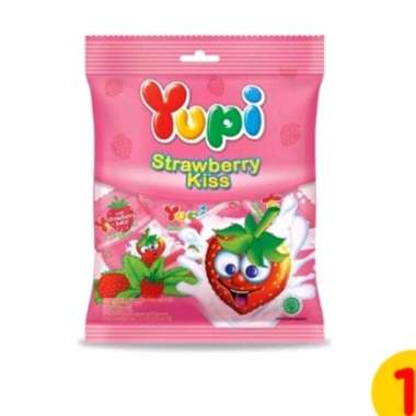 Yupi Gummy Permen Candy Strawberry Kiss 120 gr