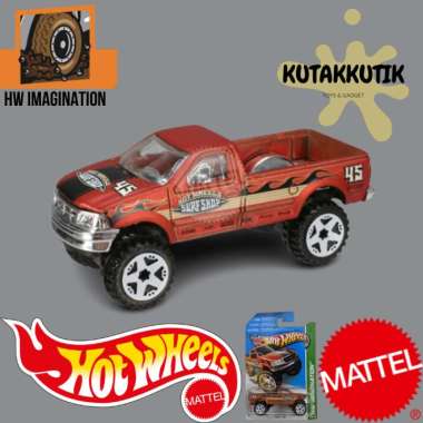 Hotwheels Mobil Pickup Truck Ford F-150 Orange Surf Shop No 45 HW Imagination