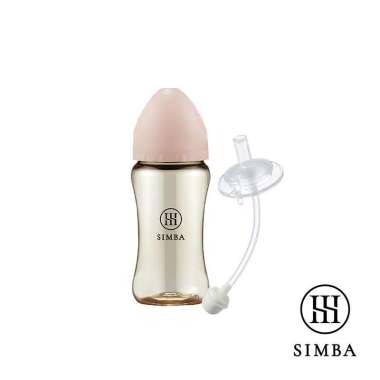 Simba Allonge Banded 270ml + Easy Straw PINK