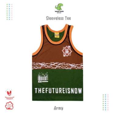 Baju Anak Laki Laki Atasan Singlet Kaos Anak Laki Laki Usia 6 Bulan Hingga 9 Tahun Motif Future Is N