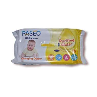 Tisu Basah PASEO Baby Wet Tissue Chamomile isi 50 sheets wipes