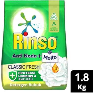 Promo Harga Rinso Anti Noda Deterjen Bubuk Classic Fresh 1800 gr - Blibli