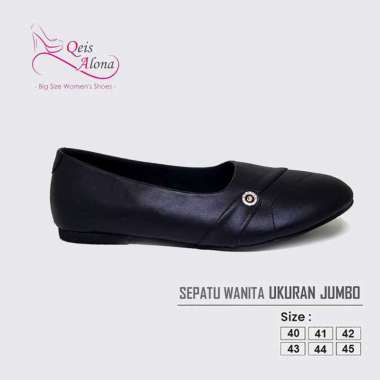 Inesa Big Size - Sepatu Wanita Pantofel Hitam Elegan Flat Shoes Oxford Formal Ukuran Jumbo 42