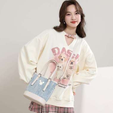 Mesuca Megos Disney Mickey Denim Tote Bag - DHF41014-A