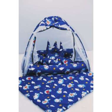 1 set kasur bayi tenda kelambu dengan bedcover (bisa cod) Kelambu+Badcover Doraemon
