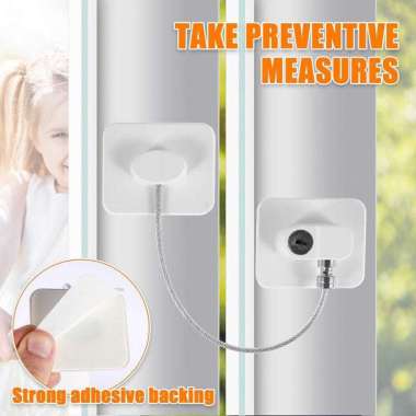 EUDEMON Kunci Pengaman Pintu Kulkas Multifungsi Adhesive Safety Lock F3Q Gmbok Pintu Perangkat Murah
