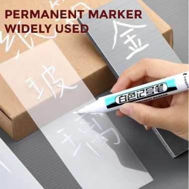 AMAK Spidol Permanen Waterproof Quick Dry Oily Marker 2.5mm 10 PCS A-219 Penanda Tinta Spidol Whiteb