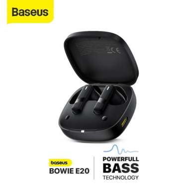 Baseus Bowie E20 TWS True Wireless Earbuds Headset Bluetooth 5.3 Earphone Powerfull Bass Hitam