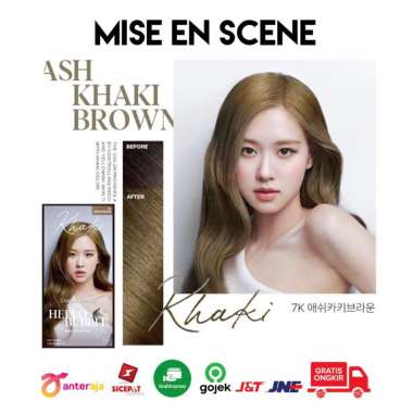 MISE EN SCENE HELLO BUBBLE HAIR COLOR INSTAN GRAB GOJEK ASH KHAKI